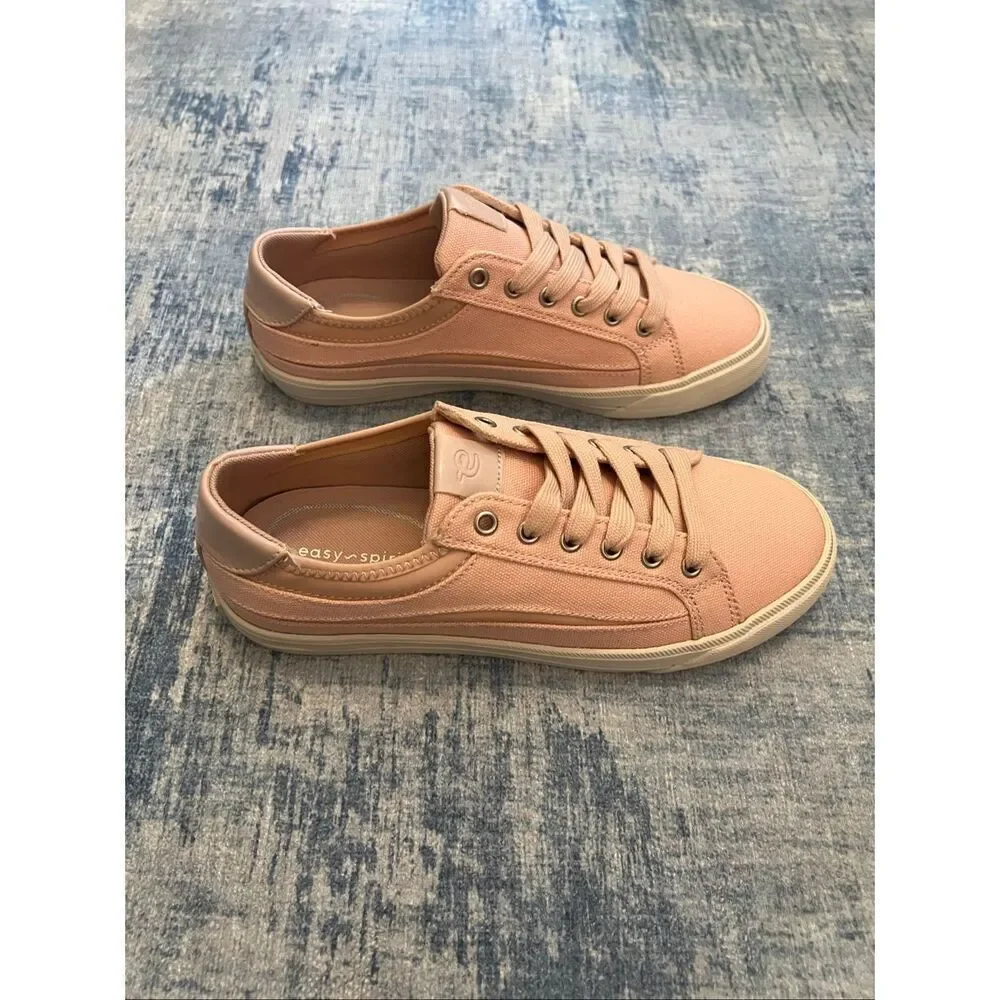 NIB Easy Spirit Light Pink se RIKY 2 Low Top Canvas Sneaker Women's 7 Wide